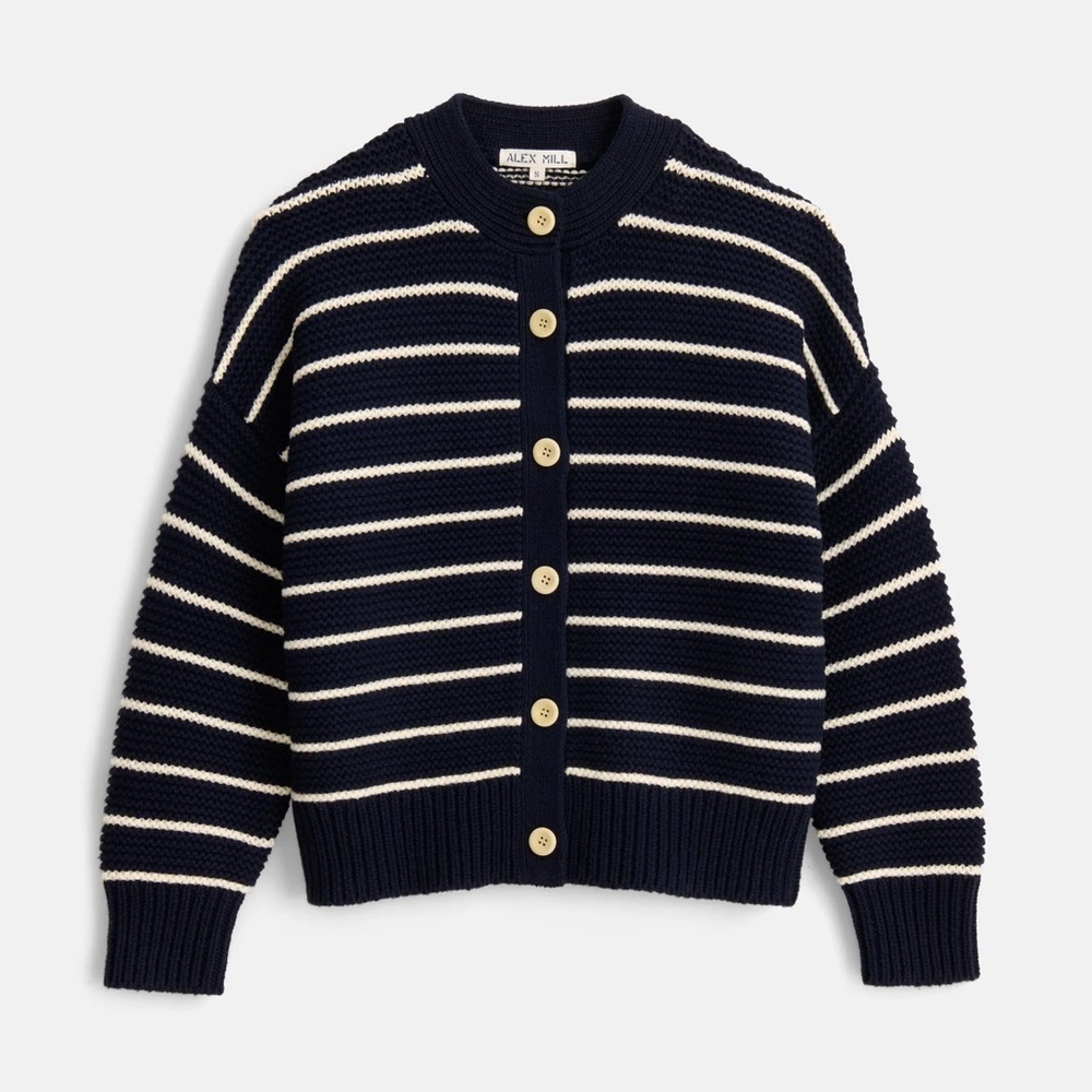 Women’s Alex Mill Nico Navy and White Striped Sweater